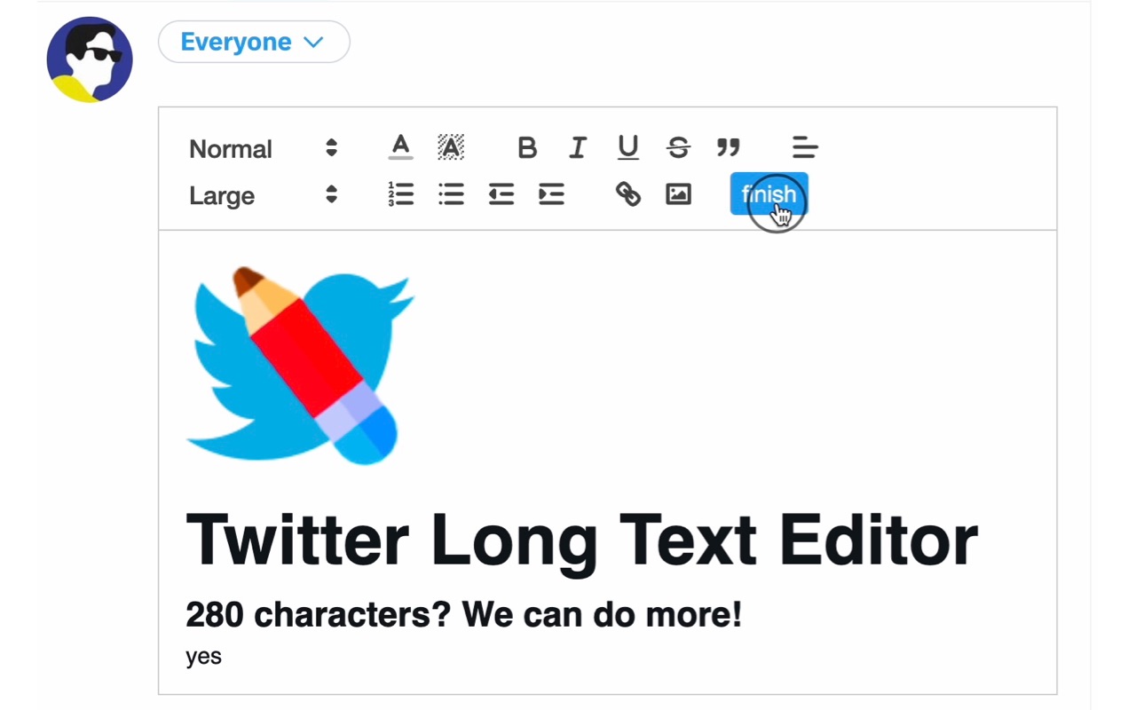 Twitter Long Text Editor chrome谷歌浏览器插件_扩展第1张截图