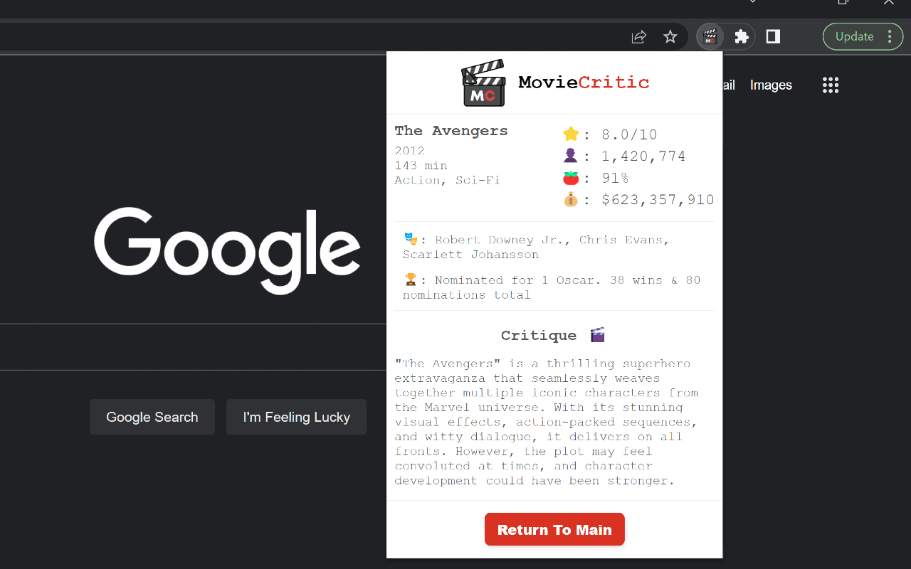 MovieCritic: Movie Statistics on Netflix chrome谷歌浏览器插件_扩展第1张截图