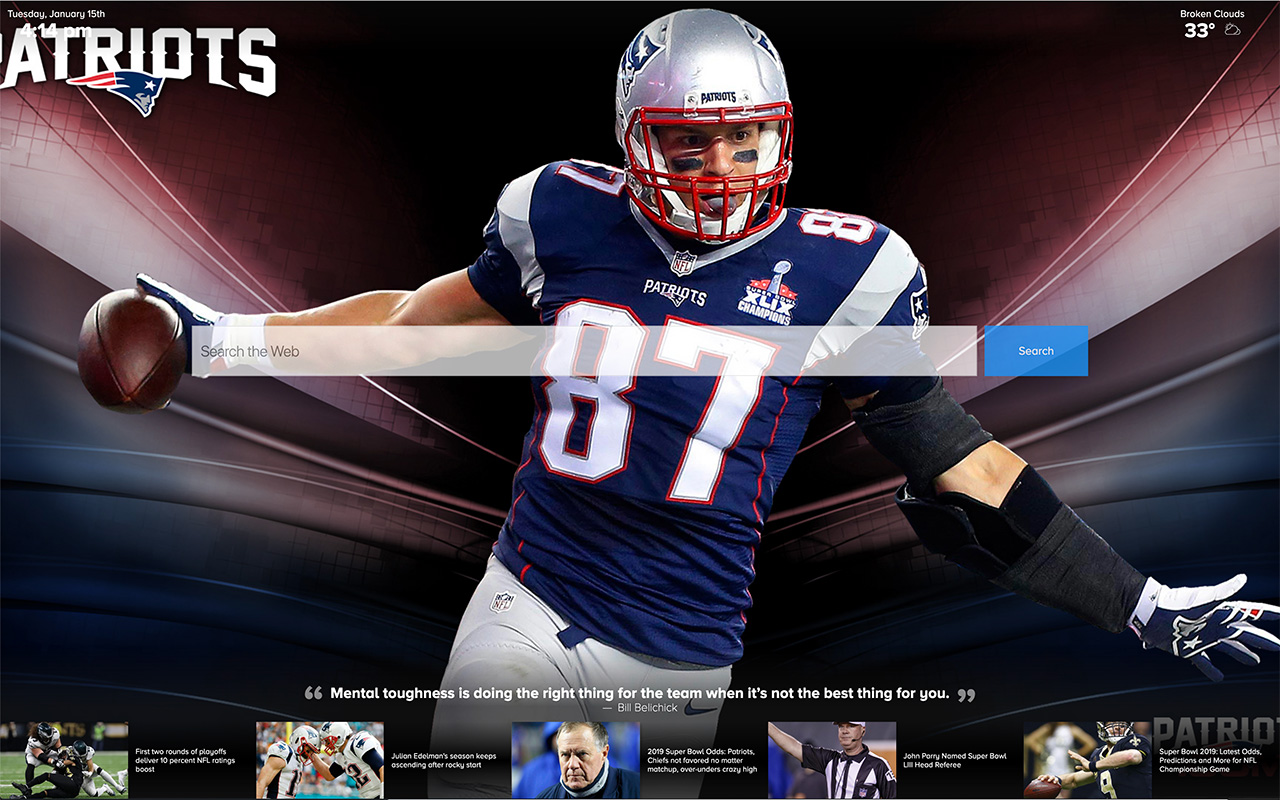 New England Patriots (unofficial) New Tab chrome谷歌浏览器插件_扩展第1张截图