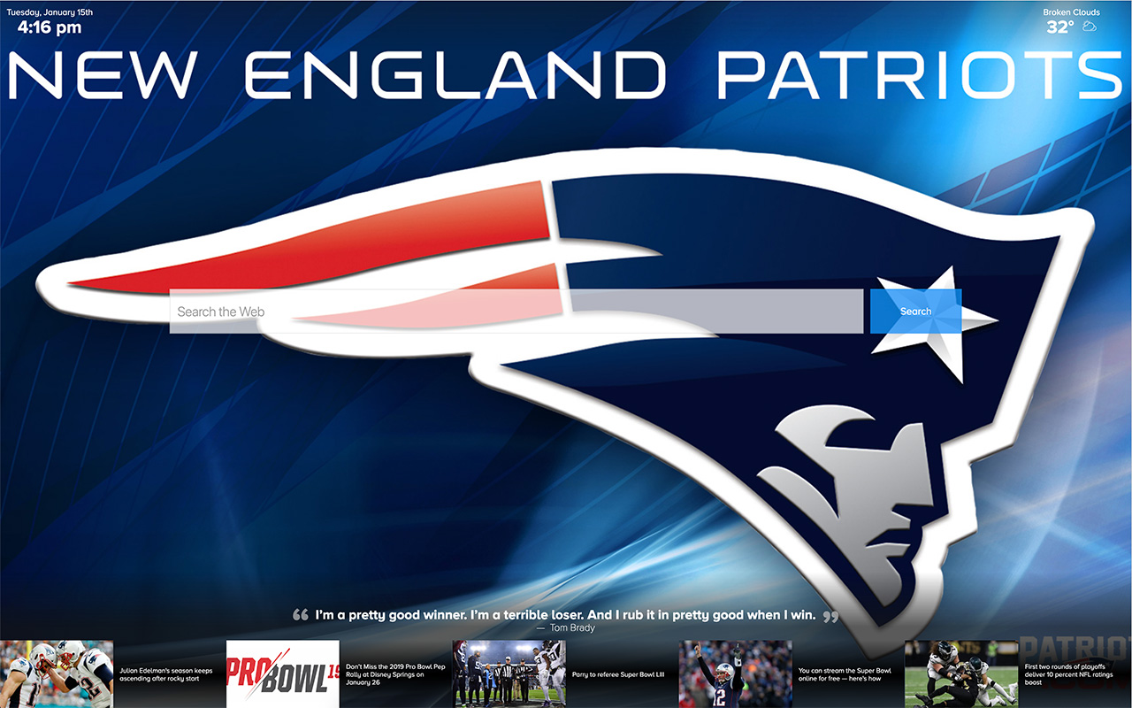 New England Patriots (unofficial) New Tab chrome谷歌浏览器插件_扩展第2张截图