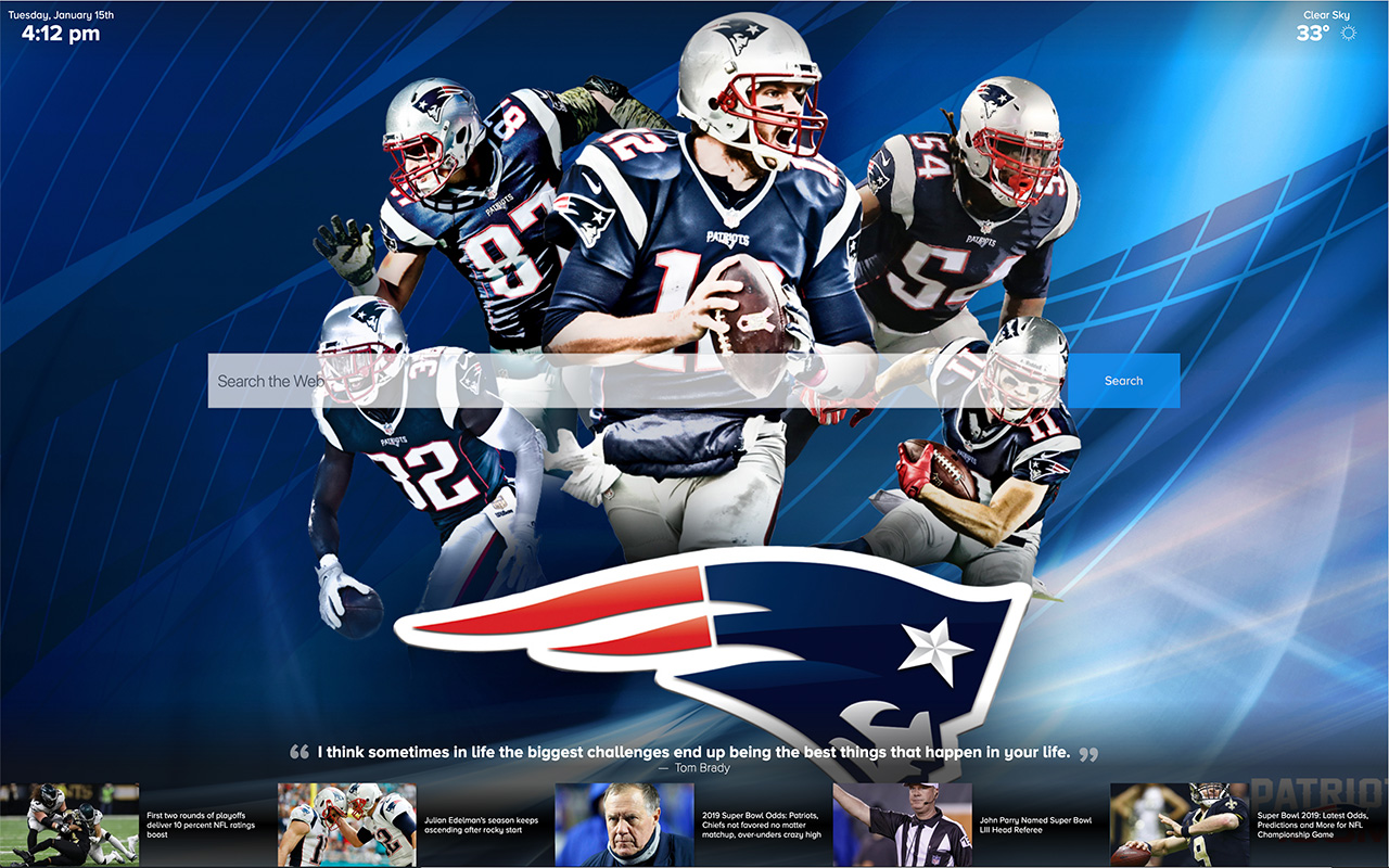 New England Patriots (unofficial) New Tab chrome谷歌浏览器插件_扩展第5张截图