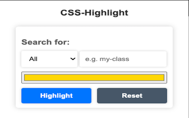 CSS-Highlight chrome谷歌浏览器插件_扩展第1张截图