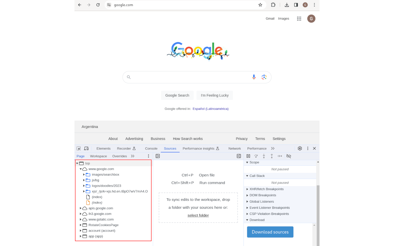 DevTools - Sources downloader chrome谷歌浏览器插件_扩展第2张截图