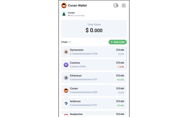 Conan Wallet chrome谷歌浏览器插件_扩展第3张截图