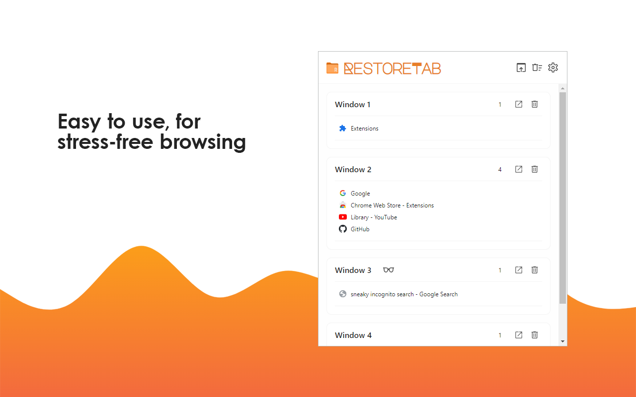 RestoreTab chrome谷歌浏览器插件_扩展第1张截图