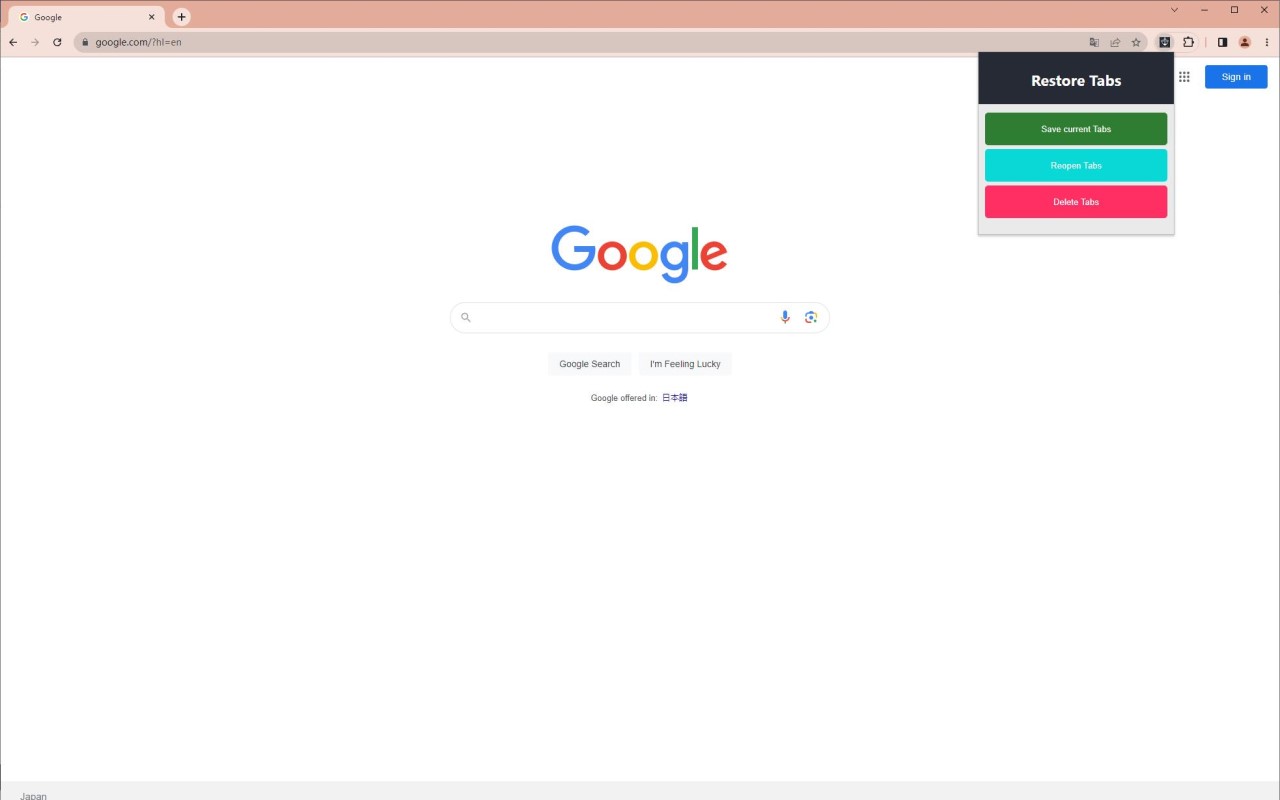 Restore Tabs - Save, Delete, Restore tabs chrome谷歌浏览器插件_扩展第1张截图