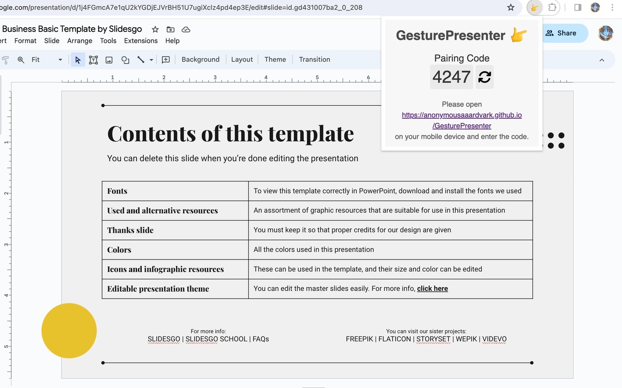 Gesture Presenter - Remote for Slides chrome谷歌浏览器插件_扩展第2张截图