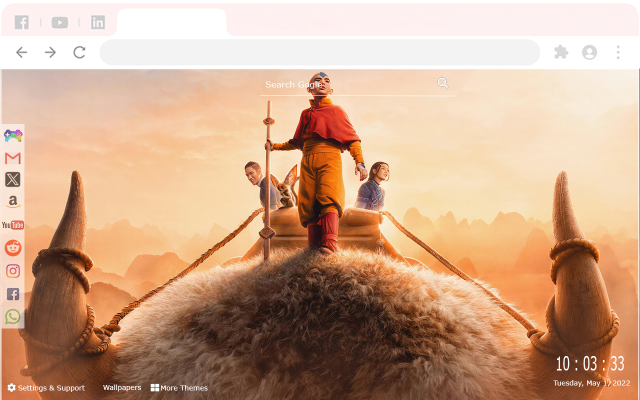 Avatar The Last Airbender New Tab Experience chrome谷歌浏览器插件_扩展第2张截图