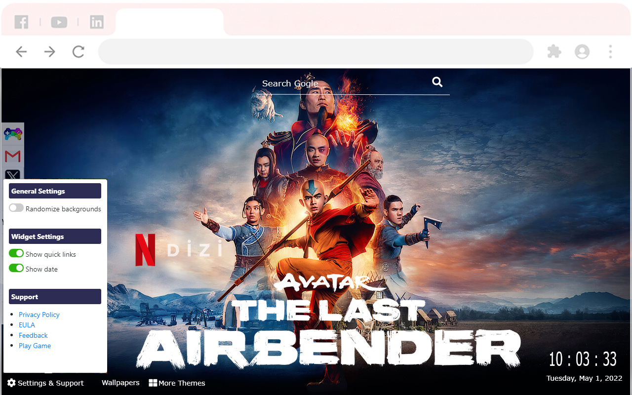Avatar The Last Airbender New Tab Experience chrome谷歌浏览器插件_扩展第5张截图