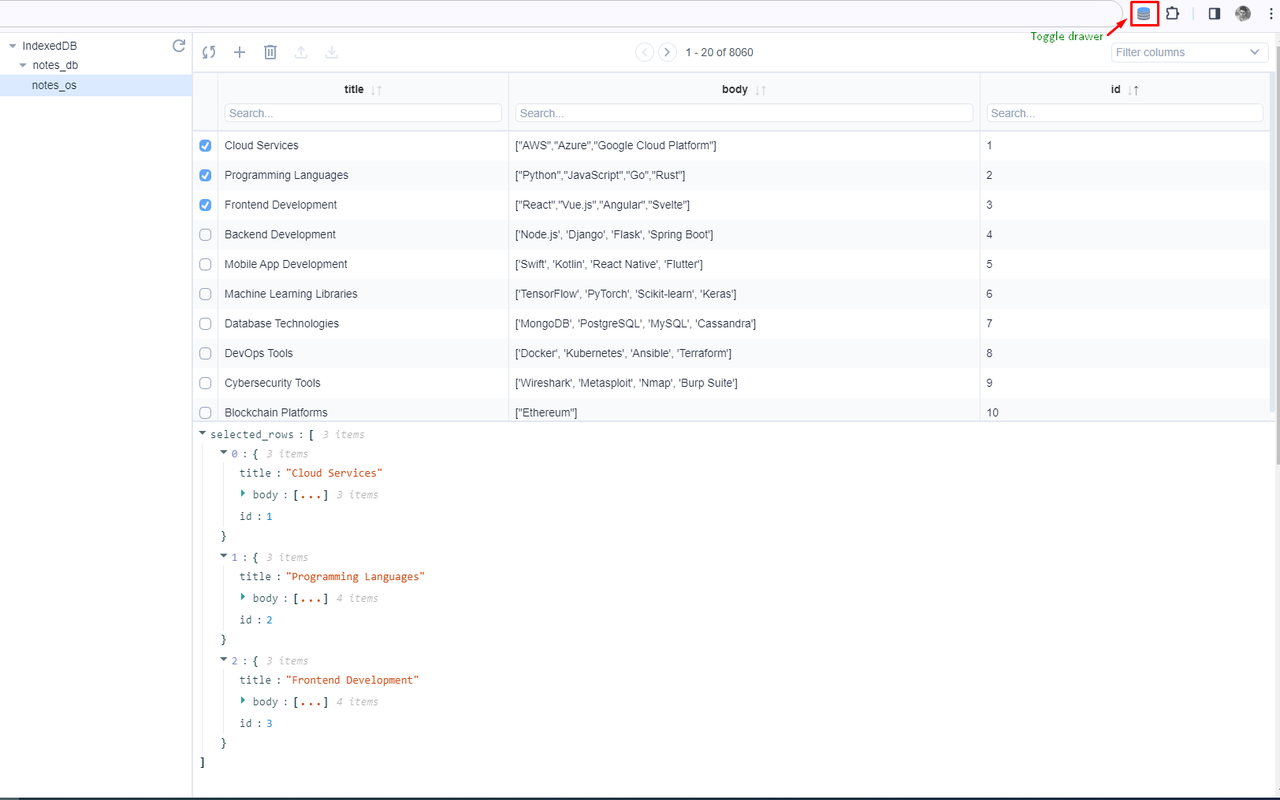 idb crud - IndexedDB Manager chrome谷歌浏览器插件_扩展第1张截图