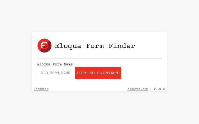 Eloqua Form Finder chrome谷歌浏览器插件_扩展第1张截图