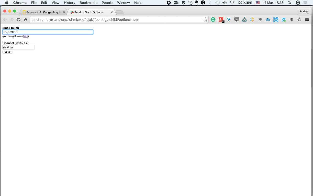 Send to Slack chrome谷歌浏览器插件_扩展第3张截图