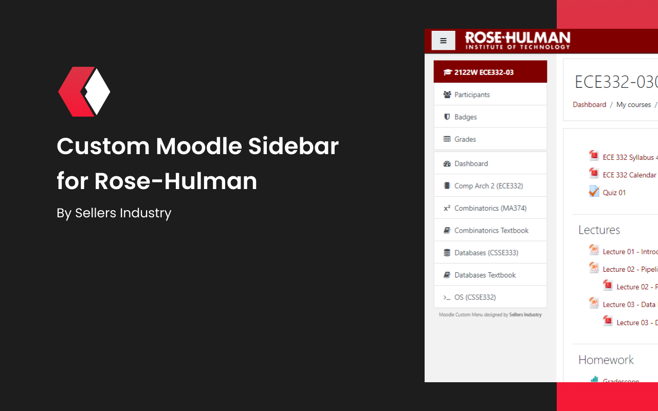 Moodle Custom Menu by Sellers Industry chrome谷歌浏览器插件_扩展第1张截图