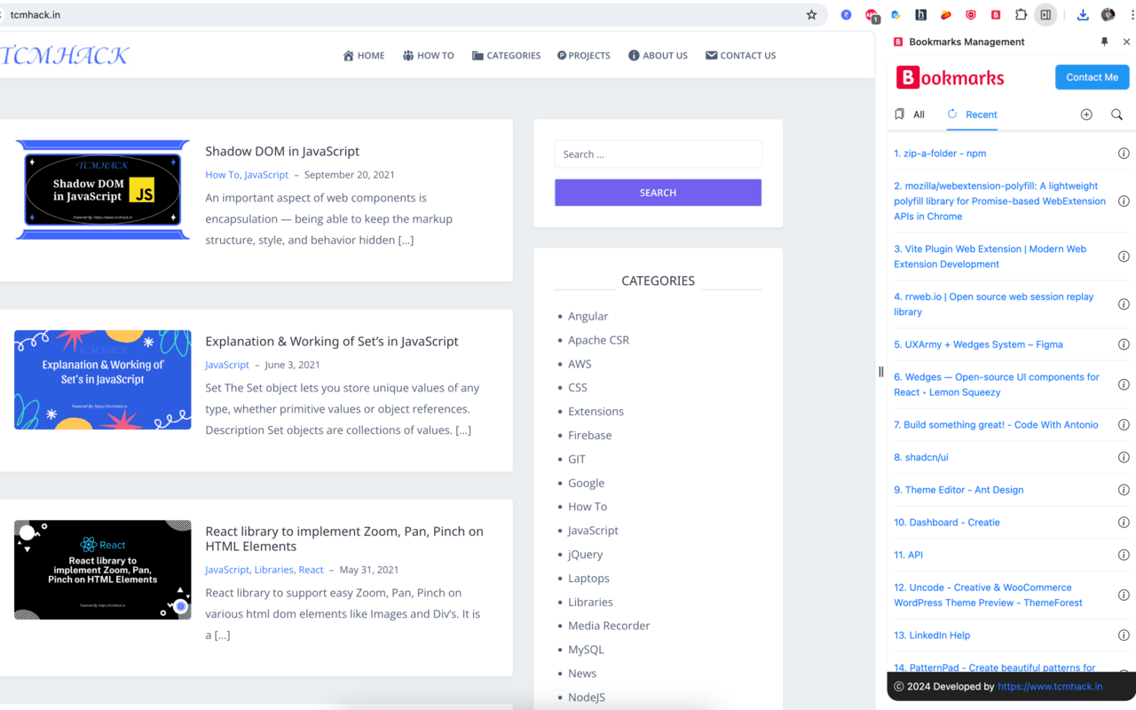 Bookmarks Management chrome谷歌浏览器插件_扩展第2张截图