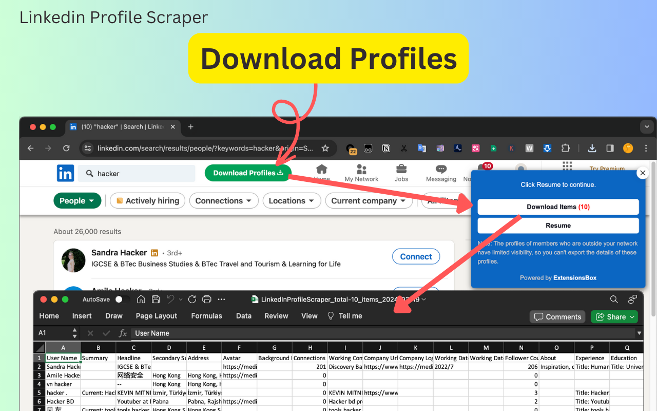 Profile Extractor for LinkedIn™ chrome谷歌浏览器插件_扩展第1张截图