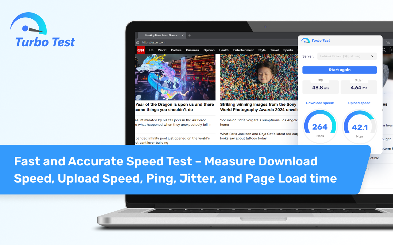 Turbo Test: Speed Test Tool, Wifi Speed Test chrome谷歌浏览器插件_扩展第1张截图