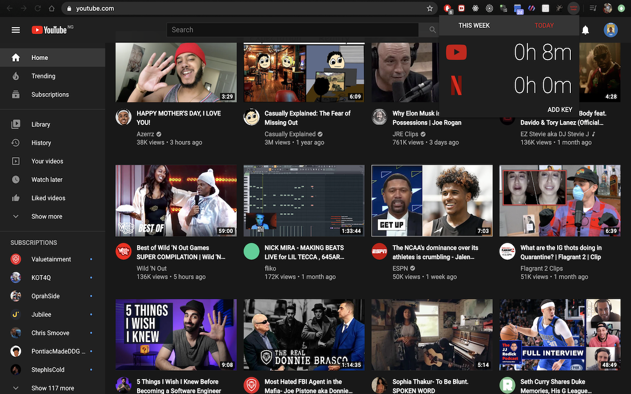 Watch Timer for Youtube and Netflix chrome谷歌浏览器插件_扩展第1张截图