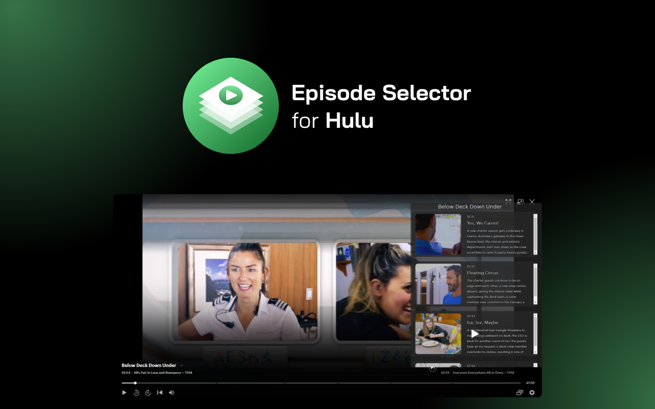 Hulu Episode Selector: Hulu episode list. chrome谷歌浏览器插件_扩展第1张截图