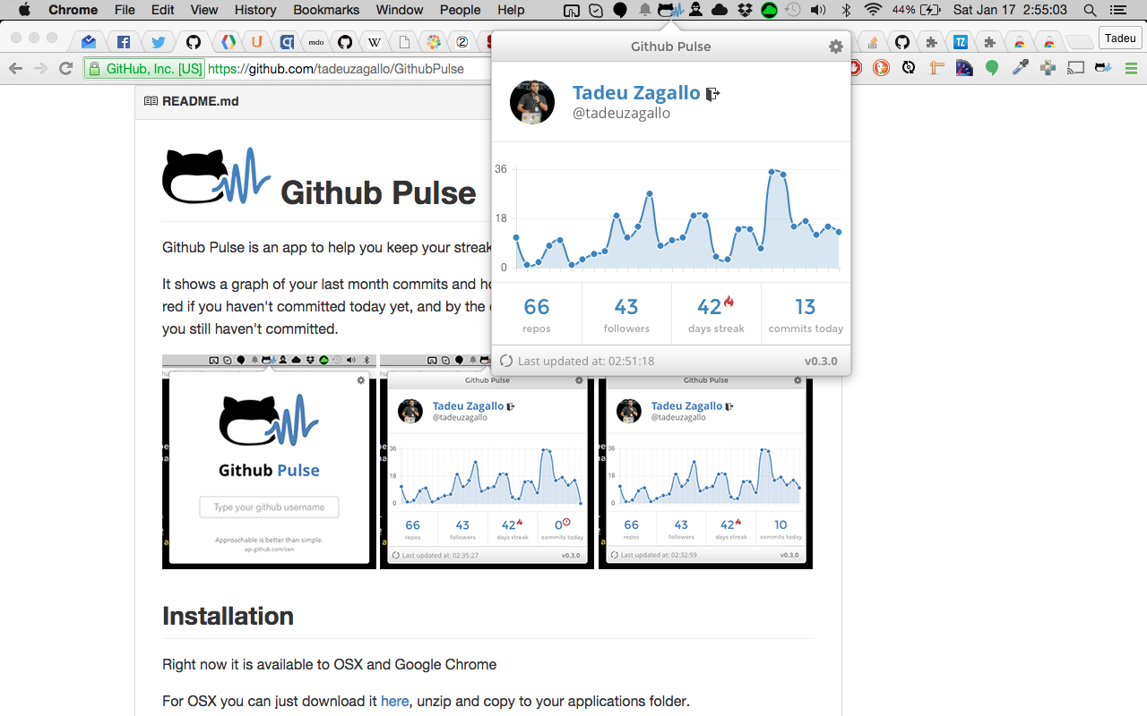 GithubPulse chrome谷歌浏览器插件_扩展第1张截图