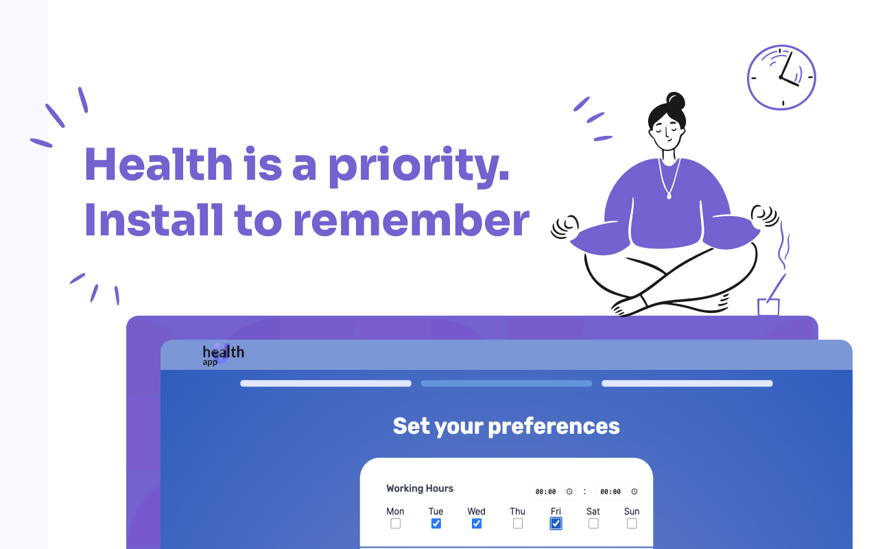 HealthUApp: 健康日常提醒 chrome谷歌浏览器插件_扩展第1张截图