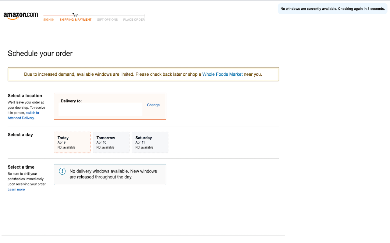 Amazon Fresh Delivery Window Notifications chrome谷歌浏览器插件_扩展第1张截图