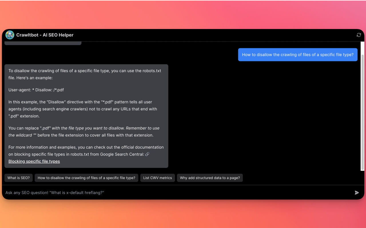 Crawltbot - SEO Helper chrome谷歌浏览器插件_扩展第2张截图