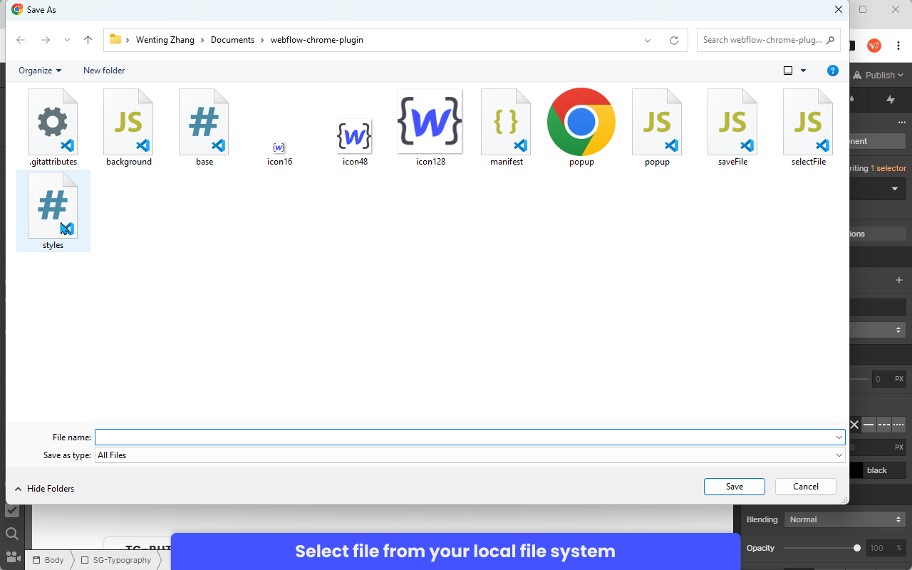Save Webflow CSS to File chrome谷歌浏览器插件_扩展第3张截图