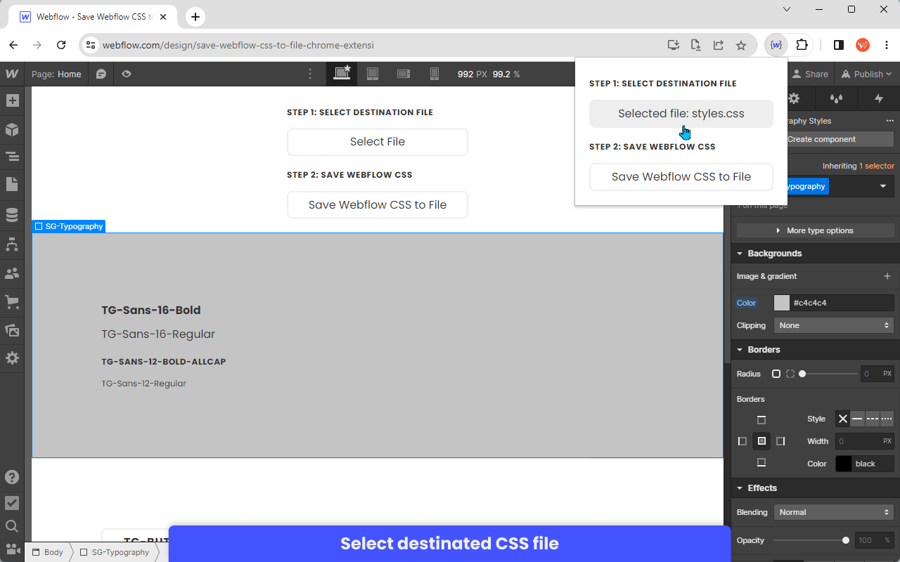 Save Webflow CSS to File chrome谷歌浏览器插件_扩展第4张截图