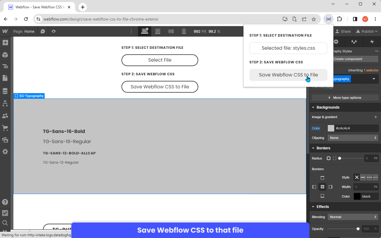 Save Webflow CSS to File chrome谷歌浏览器插件_扩展第5张截图