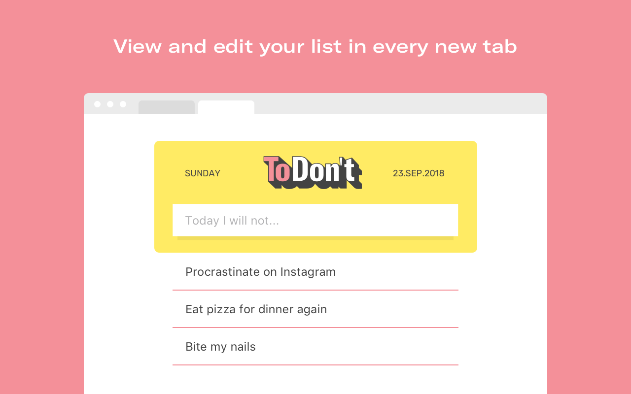 The To Don't List chrome谷歌浏览器插件_扩展第1张截图
