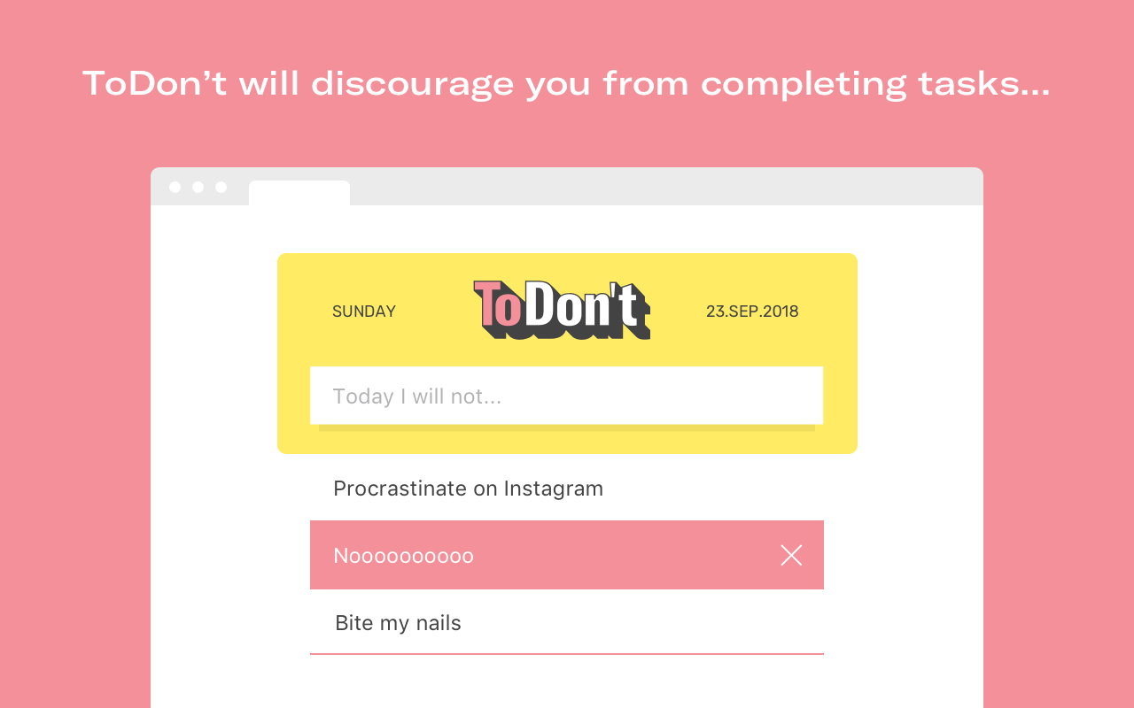 The To Don't List chrome谷歌浏览器插件_扩展第2张截图