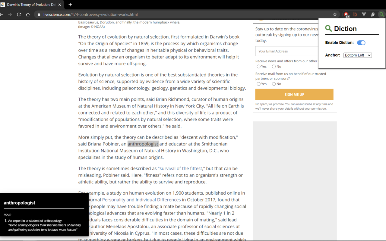 Diction chrome谷歌浏览器插件_扩展第1张截图
