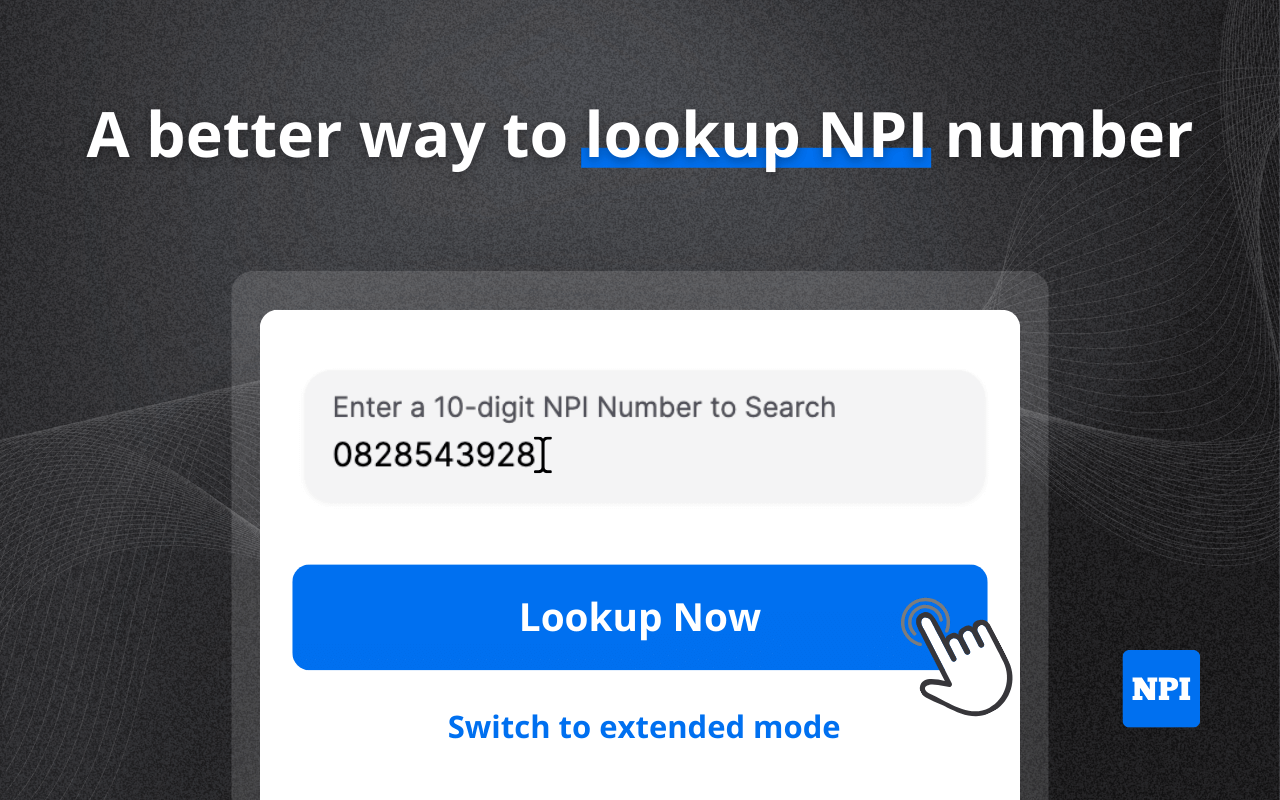 NPI number lookup - NPI 编号查找 chrome谷歌浏览器插件_扩展第1张截图