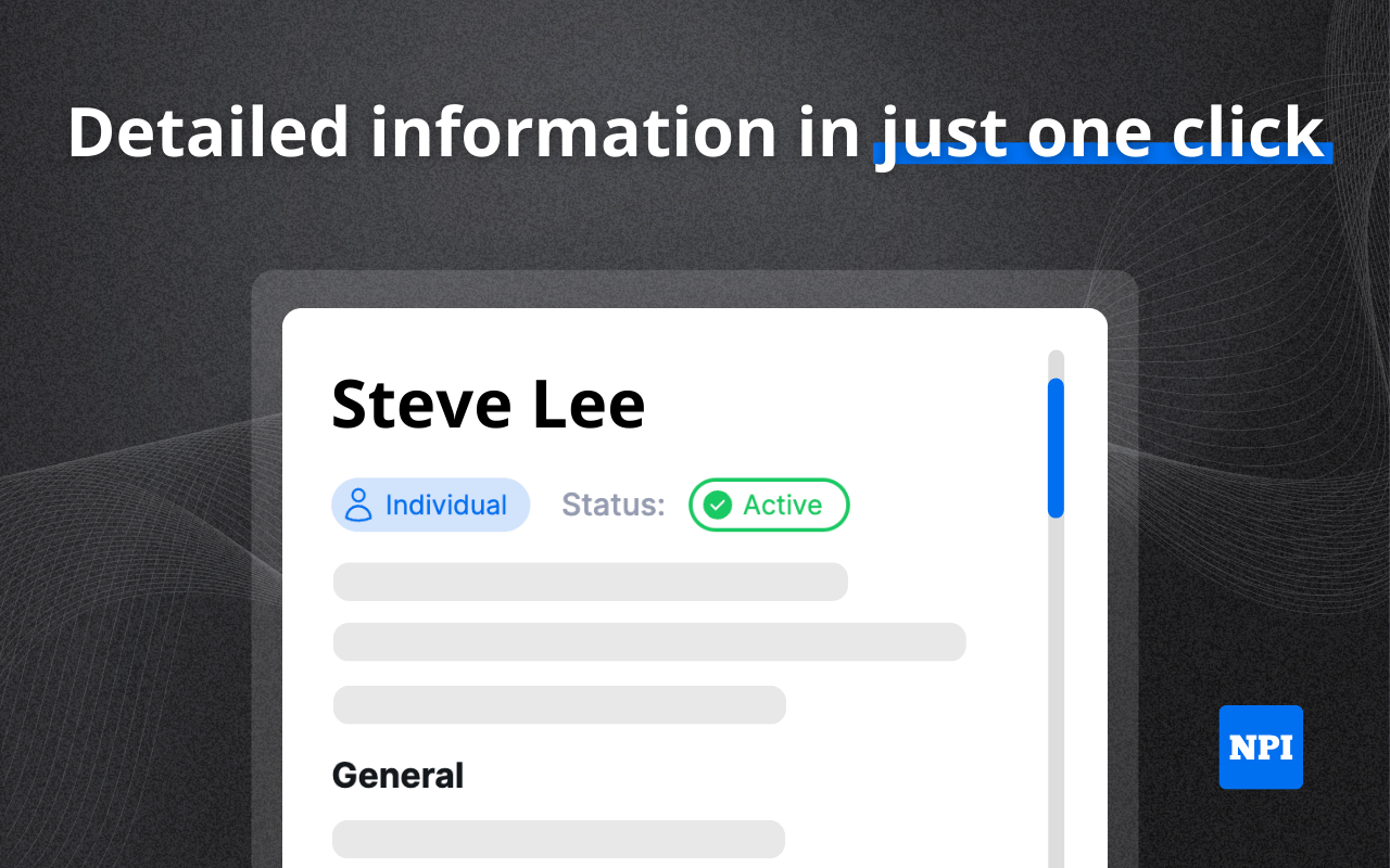 NPI number lookup - NPI 编号查找 chrome谷歌浏览器插件_扩展第2张截图