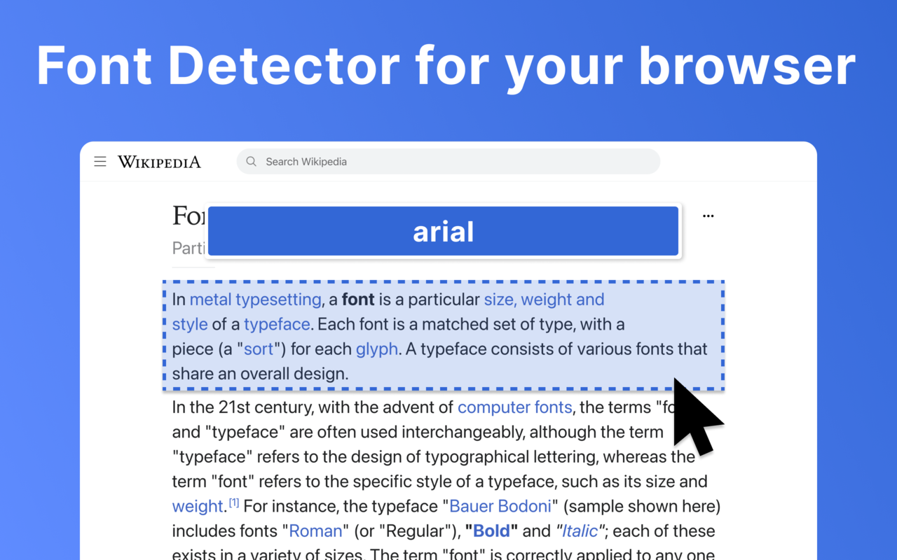 字体检测器 chrome谷歌浏览器插件_扩展第1张截图