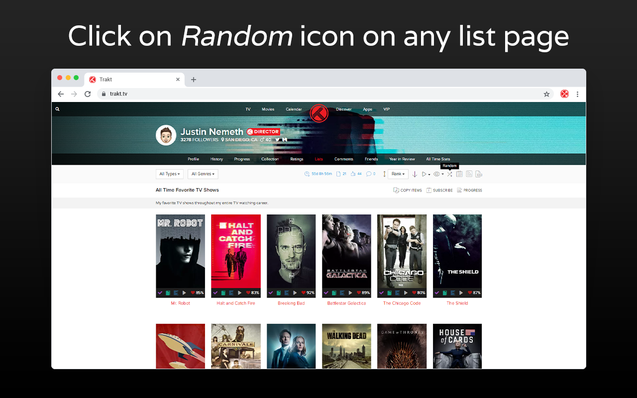 RandomTV for Trakt chrome谷歌浏览器插件_扩展第4张截图