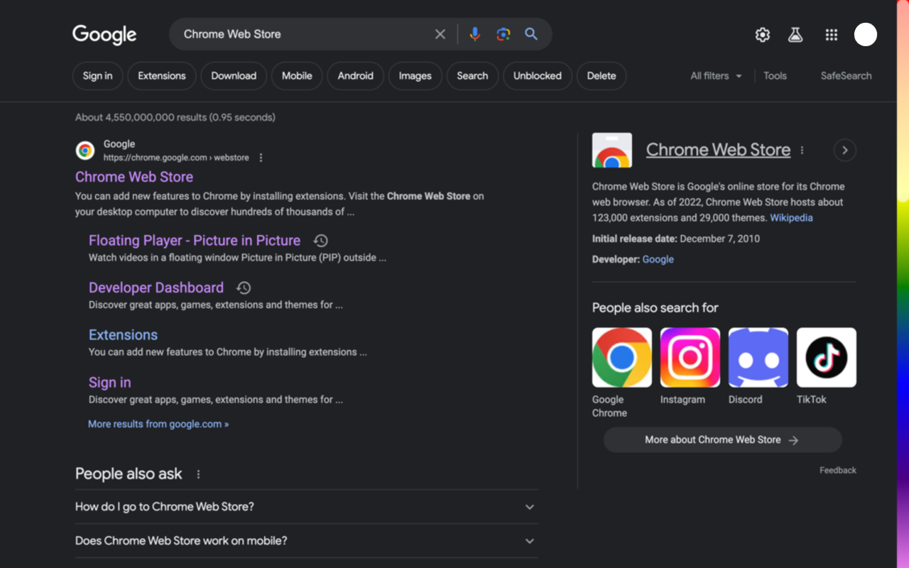 Rainbow Scrollbar chrome谷歌浏览器插件_扩展第1张截图