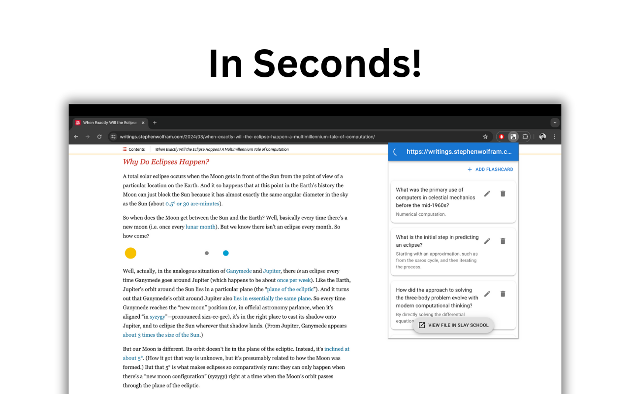 Slay School: AI flashcard maker & Quizlet alternative chrome谷歌浏览器插件_扩展第3张截图
