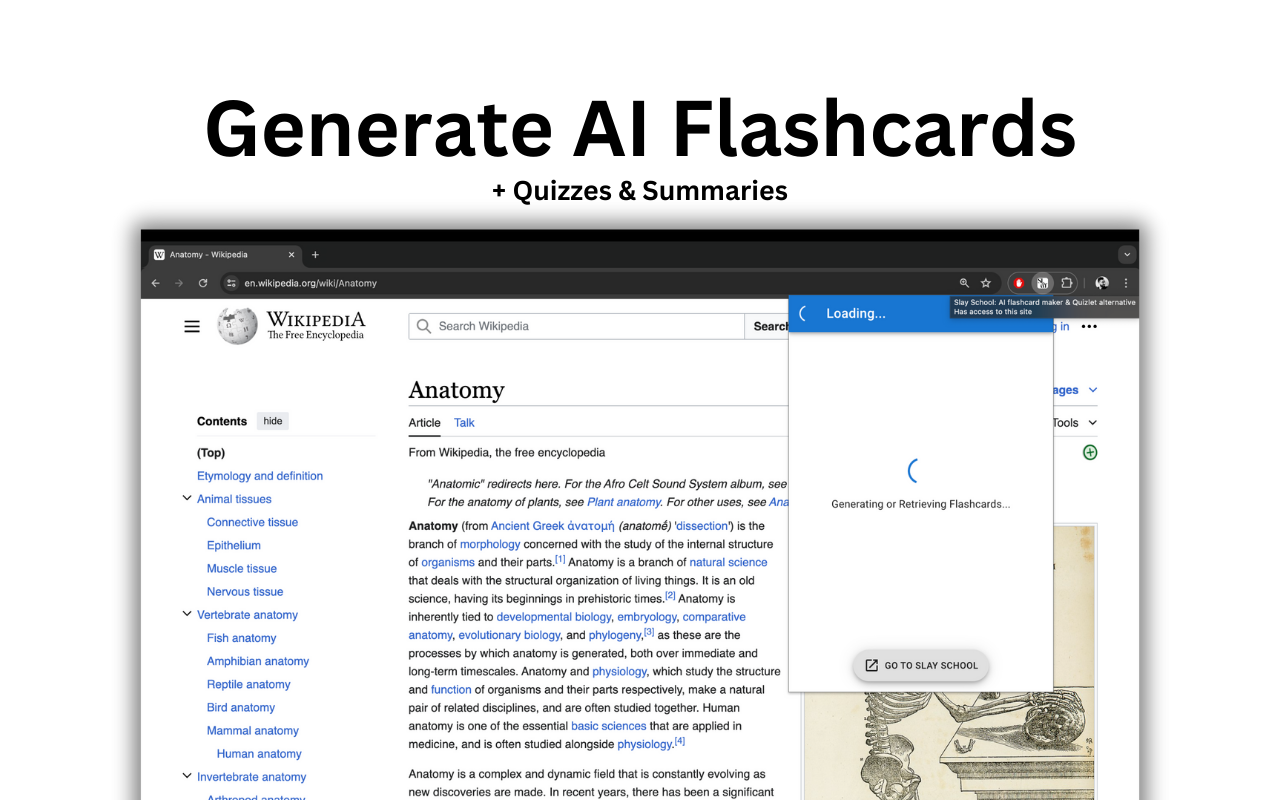 Slay School: AI flashcard maker & Quizlet alternative chrome谷歌浏览器插件_扩展第5张截图