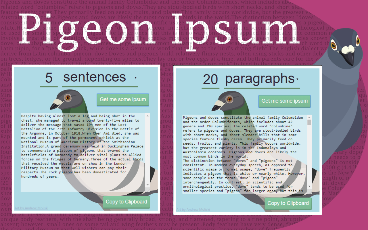 Pigeon Ipsum chrome谷歌浏览器插件_扩展第2张截图