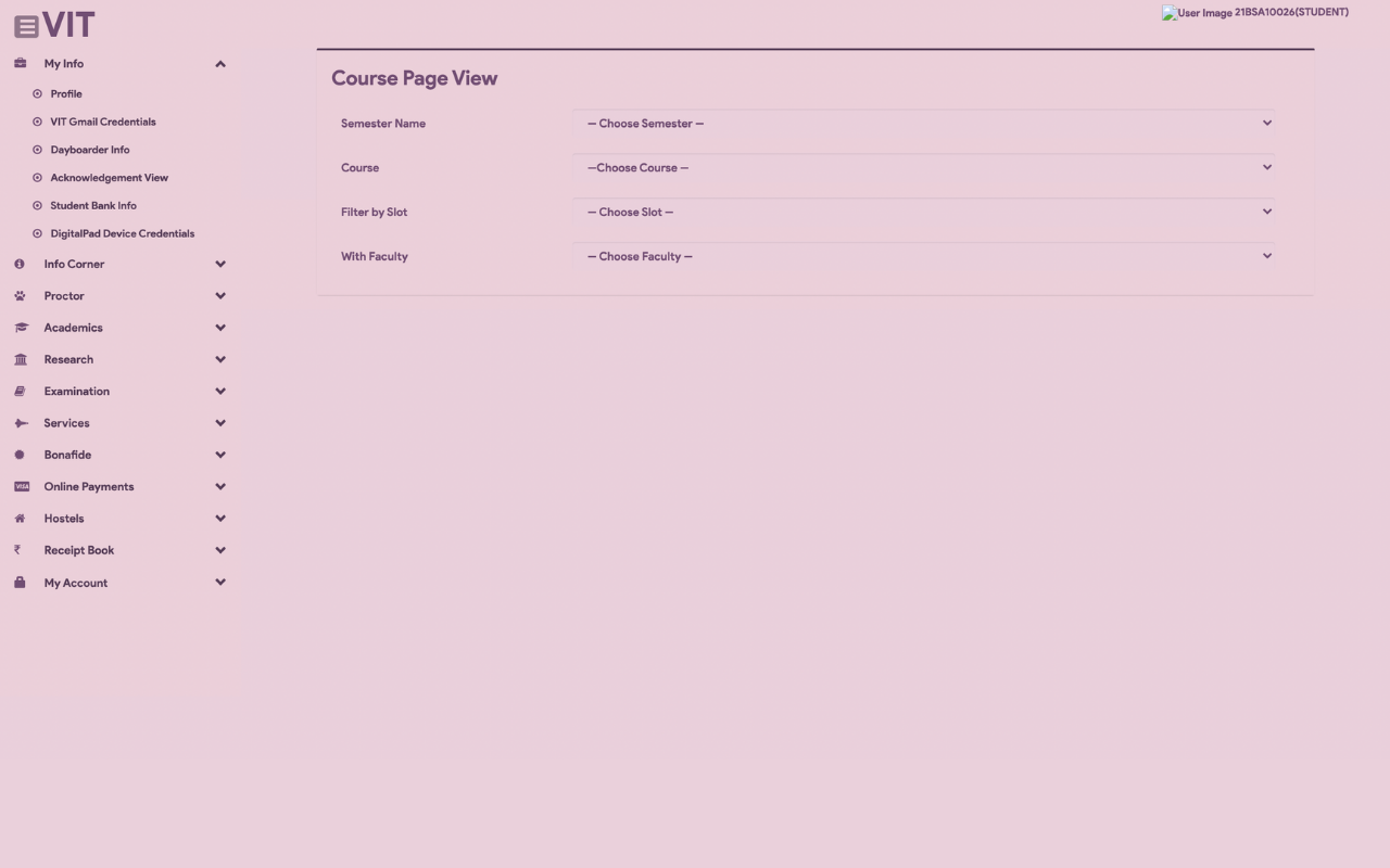 VTOP 2.0 for VIT Bhopal chrome谷歌浏览器插件_扩展第3张截图