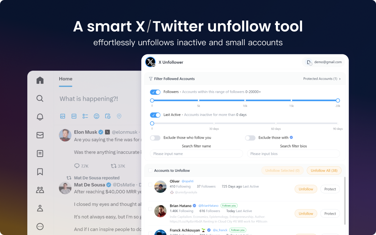 X Unfollower - Twitter Unfollower chrome谷歌浏览器插件_扩展第2张截图