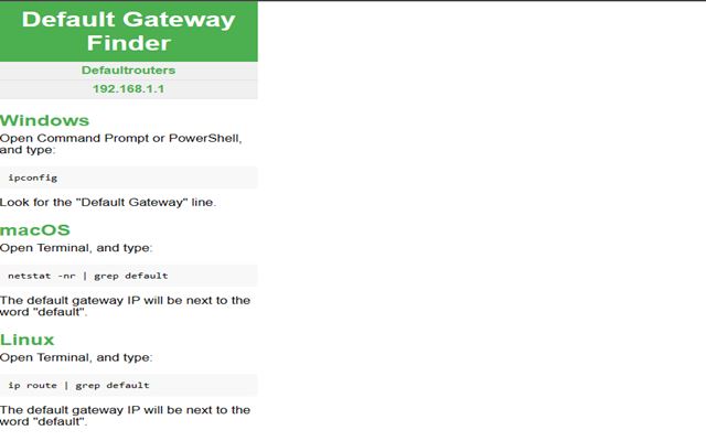 Default Gateway Helper chrome谷歌浏览器插件_扩展第1张截图