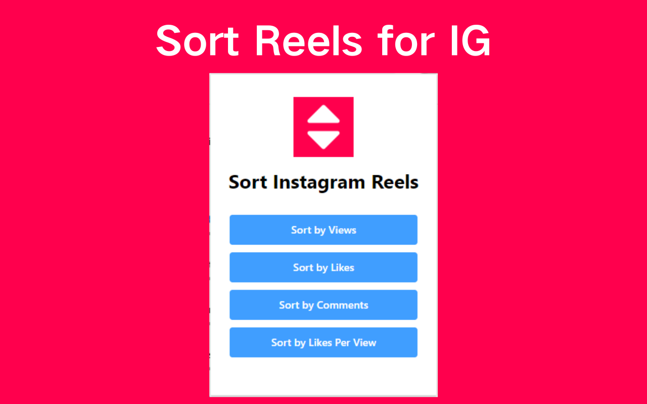 INSORT | Sort Reels for IG chrome谷歌浏览器插件_扩展第1张截图