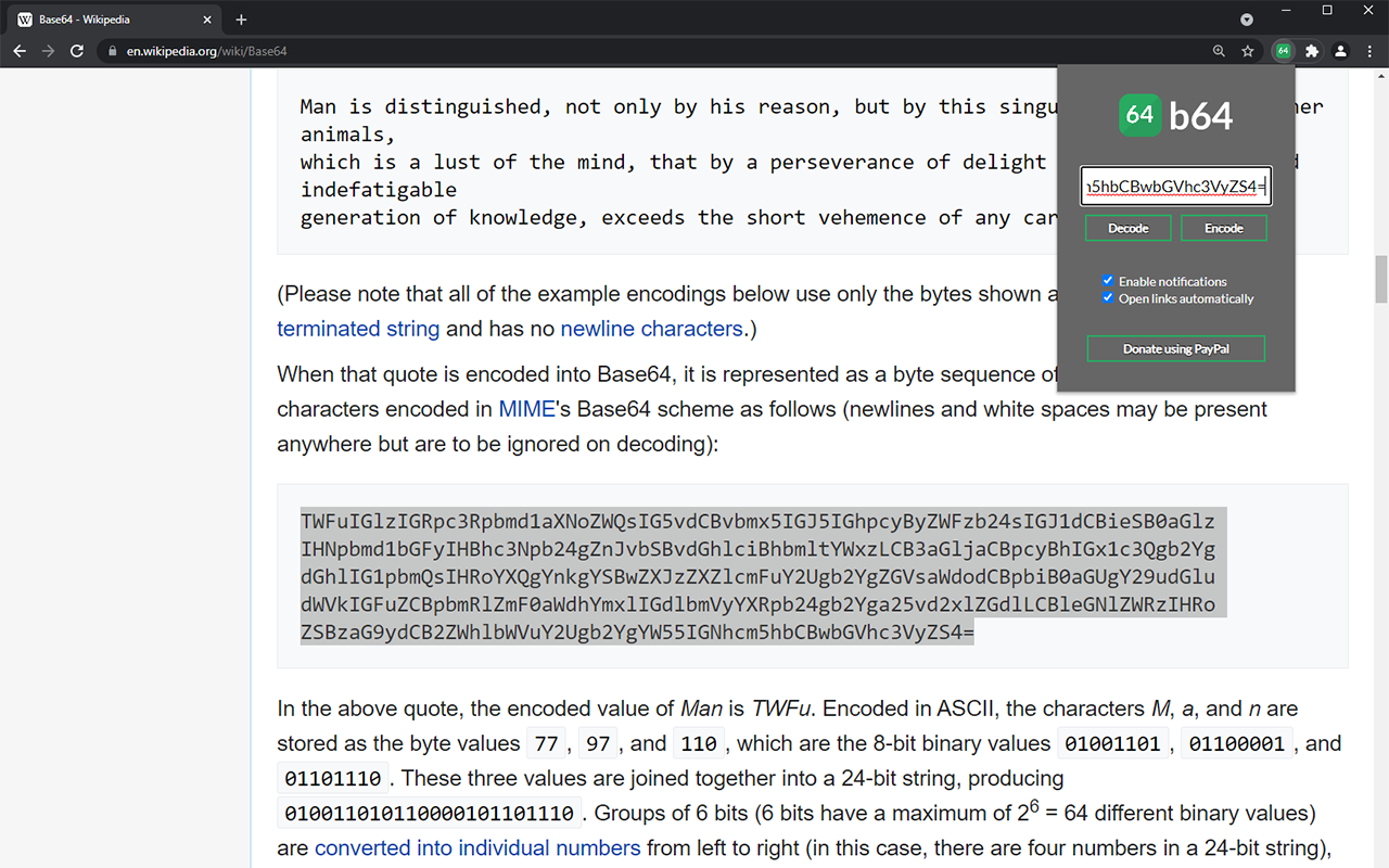 b64 - easy Base64 decoding chrome谷歌浏览器插件_扩展第1张截图