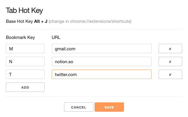 Tab Hot Key chrome谷歌浏览器插件_扩展第1张截图