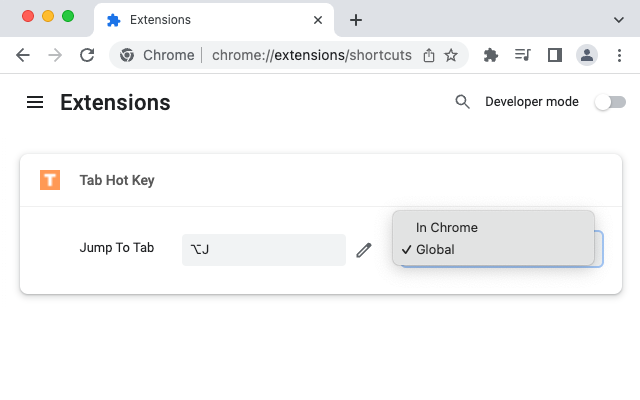 Tab Hot Key chrome谷歌浏览器插件_扩展第2张截图