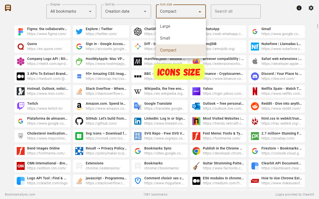 Bookmarks Speed - Instant access to bookmarks chrome谷歌浏览器插件_扩展第3张截图