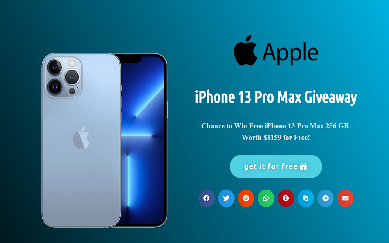 iPhone 13 Pro Max Giveaway chrome谷歌浏览器插件_扩展第2张截图