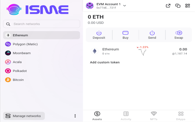 Isme: Ethereum, BSC and BTC Wallet chrome谷歌浏览器插件_扩展第1张截图